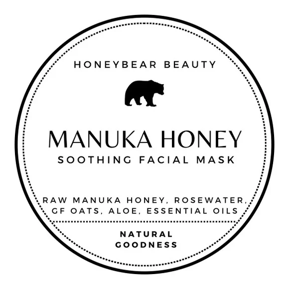 HoneyBear Beauty Manuka Honey Soothing Facial Mask for Sensitive Skin & Eczema - Picture 2 of 9